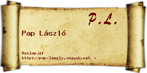 Pap László névjegykártya