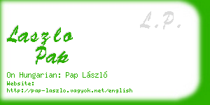 laszlo pap business card