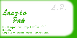 laszlo pap business card